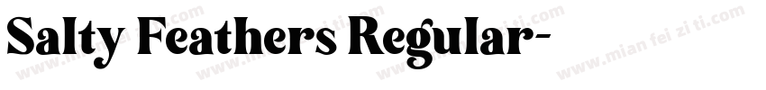Salty Feathers Regular字体转换